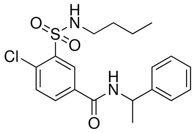 3-((BUTYLAMINO)SULFONYL)-4-CHLORO-N-(1-PHENYLETHYL)BENZAMIDE