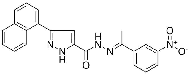 3-(1-NAPHTHYL)-N'-[(E)-1-(3-NITROPHENYL)ETHYLIDENE]-1H-PYRAZOLE-5-CARBOHYDRAZIDE