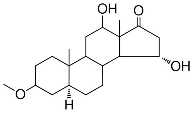 12-BETA,15-ALPHA-DIHYDROXY-17-OXO-5-ALPHA-ANDROSTAN-3-BETA-YL METHYL ETHER