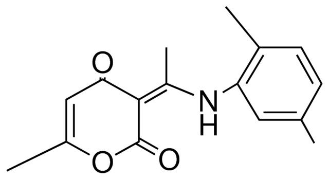 2,3-DIHYDRO-3-(1-(2,5-DIMETHYLANILINO)ETHYLIDENE)-6-METHYL-4H-PYRAN-2,4-DIONE