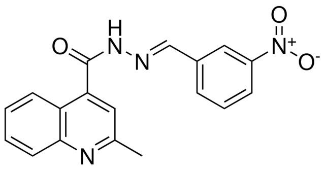 2-METHYL-QUINOLINE-4-CARBOXYLIC ACID (3-NITRO-BENZYLIDENE)-HYDRAZIDE