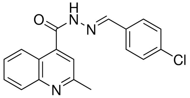 2-METHYL-QUINOLINE-4-CARBOXYLIC ACID (4-CHLORO-BENZYLIDENE)-HYDRAZIDE