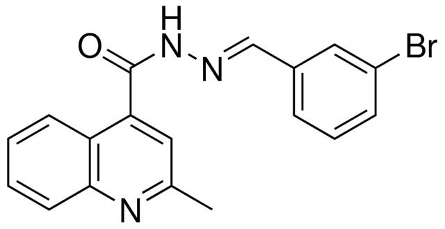 2-METHYL-QUINOLINE-4-CARBOXYLIC ACID (3-BROMO-BENZYLIDENE)-HYDRAZIDE