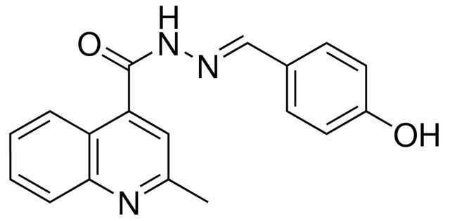 2-METHYL-QUINOLINE-4-CARBOXYLIC ACID (4-HYDROXY-BENZYLIDENE)-HYDRAZIDE