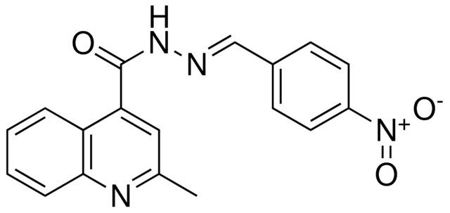 2-METHYL-QUINOLINE-4-CARBOXYLIC ACID (4-NITRO-BENZYLIDENE)-HYDRAZIDE