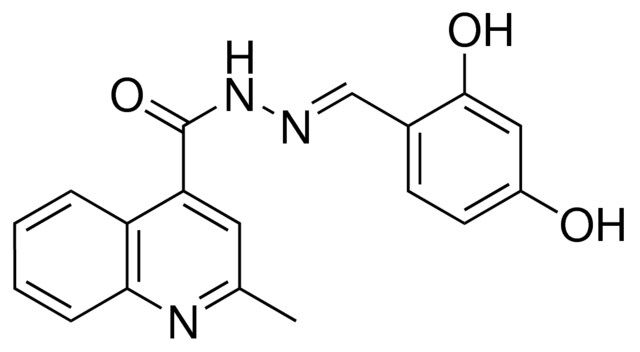 2-METHYL-QUINOLINE-4-CARBOXYLIC ACID (2,4-DIHYDROXY-BENZYLIDENE)-HYDRAZIDE