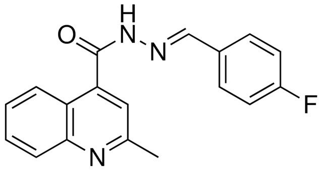 2-METHYL-QUINOLINE-4-CARBOXYLIC ACID (4-FLUORO-BENZYLIDENE)-HYDRAZIDE