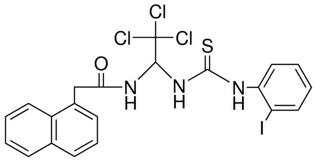 2-NAPHTHALEN-1-YL-N-(2,2,2-TRICHLORO-1-(3-(2-I-PH)-THIOUREIDO)-ETHYL)-ACETAMIDE