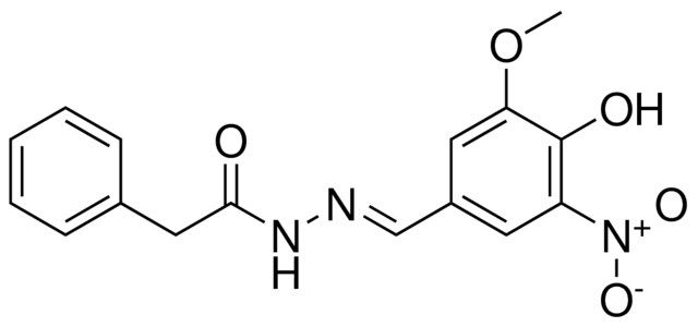 2-PHENYL-ACETIC ACID (4-HYDROXY-3-METHOXY-5-NITRO-BENZYLIDENE)-HYDRAZIDE