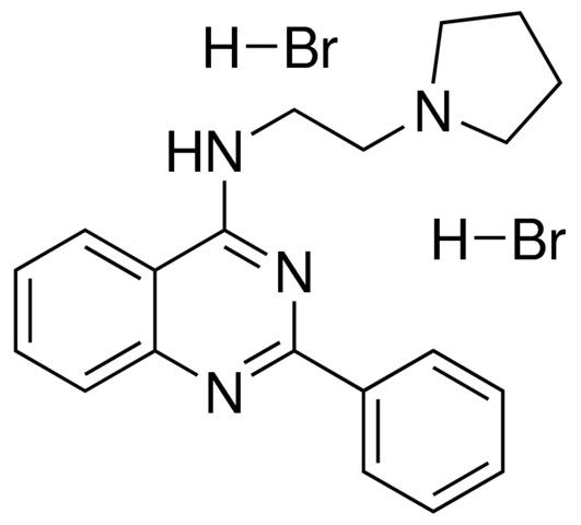 2-PHENYL-N-(2-(1-PYRROLIDINYL)ETHYL)-4-QUINAZOLINAMINE DIHYDROBROMIDE