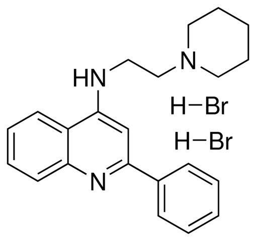 2-PHENYL-N-(2-(1-PIPERIDINYL)ETHYL)-4-QUINOLINAMINE DIHYDROBROMIDE