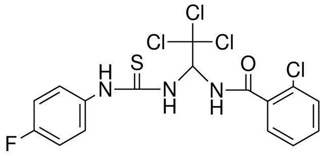 2-CHLORO-N-(2,2,2-TRICHLORO-1-(3-(4-FLUORO-PHENYL)-THIOUREIDO)-ETHYL)-BENZAMIDE