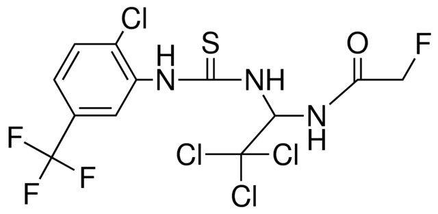 2-F-N-(2,2,2-TRICHLORO-1-(3-(2-CL-5-TRIFLUORO-ME-PH)-THIOUREIDO)-ET)-ACETAMIDE