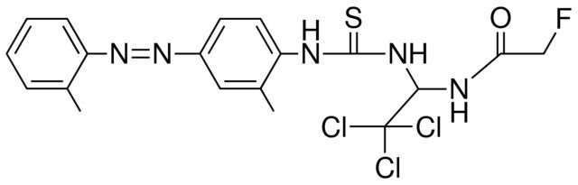 2-F-N-(2,2,2-TRICHLORO-1-(3-(2-ME-4-O-TOLYLAZO-PH)-THIOUREIDO)-ETHYL)-ACETAMIDE