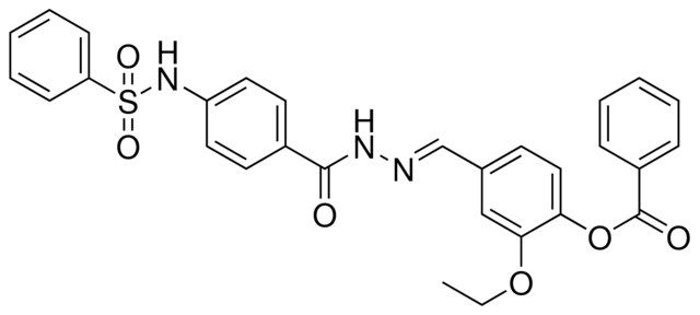 2-ETHOXY-4-(2-(4-((PHENYLSULFONYL)AMINO)BENZOYL)CARBOHYDRAZONOYL)PHENYL BENZOATE