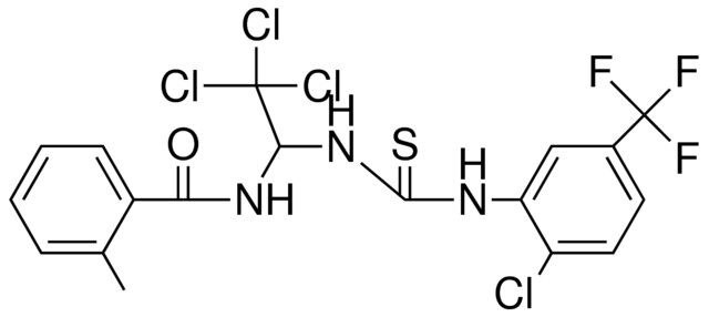 2-ME-N-(2,2,2-TRICHLORO-1-(3-(2-CL-5-TRIFLUORO-ME-PH)-THIOUREIDO)-ET)-BENZAMIDE