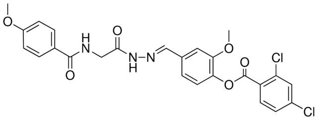 2-MEO-4-(2-(((4-METHOXYBENZOYL)AMINO)AC)CARBOHYDRAZONOYL)PH 2,4-DICHLOROBENZOATE