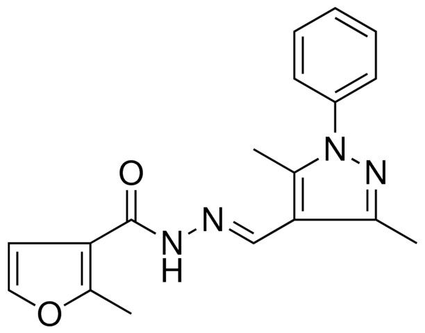 2-ME-FURAN-3-CARBOXYLIC ACID (3,5-DI-ME-1-PH-1H-PYRAZOL-4-YLMETHYLENE)-HYDRAZIDE