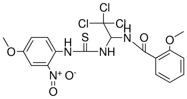 2-MEO-N-(2,2,2-TRICHLORO-1-(3-(4-MEO-2-NITRO-PH)-THIOUREIDO)-ETHYL)-BENZAMIDE