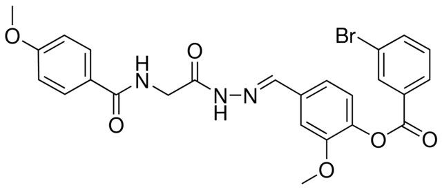 2-MEO-4-(2-(((4-METHOXYBENZOYL)AMINO)AC)CARBOHYDRAZONOYL)PHENYL 3-BROMOBENZOATE