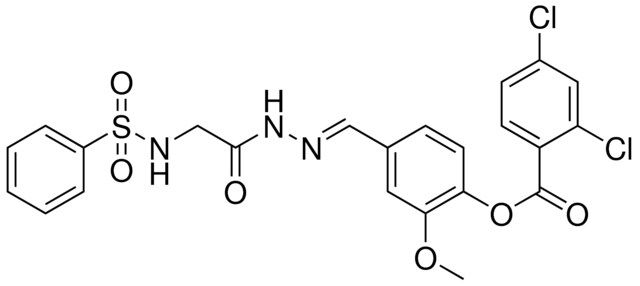 2-MEO-4-(2-(((PHENYLSULFONYL)AMINO)AC)CARBOHYDRAZONOYL)PH 2,4-DICHLOROBENZOATE