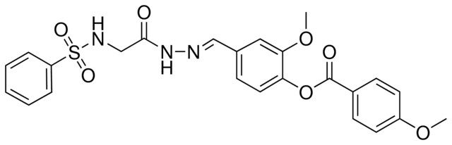 2-MEO-4-(2-(((PHENYLSULFONYL)AMINO)AC)CARBOHYDRAZONOYL)PHENYL 4-METHOXYBENZOATE