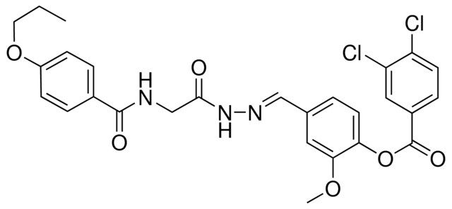 2-MEO-4-(2-(((4-PROPOXYBENZOYL)AMINO)AC)CARBOHYDRAZONOYL)PH 3,4-DICHLOROBENZOATE