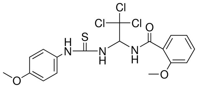 2-MEO-N-(2,2,2-TRICHLORO-1-(3-(4-METHOXY-PHENYL)-THIOUREIDO)-ETHYL)-BENZAMIDE