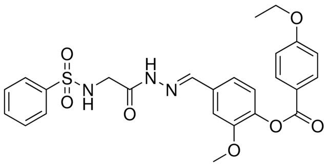 2-MEO-4-(2-(((PHENYLSULFONYL)AMINO)AC)CARBOHYDRAZONOYL)PHENYL 4-ETHOXYBENZOATE