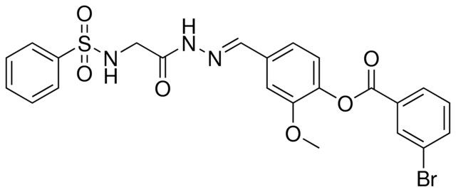 2-MEO-4-(2-(((PH-SULFONYL)AMINO)ACETYL)CARBOHYDRAZONOYL)PHENYL 3-BROMOBENZOATE