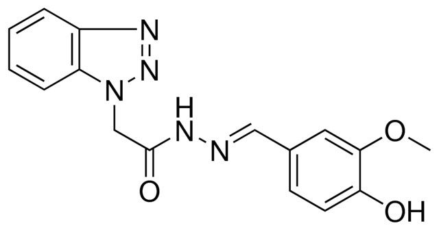 2-BENZOTRIAZOL-1-YL-ACETIC ACID (4-HYDROXY-3-METHOXY-BENZYLIDENE)-HYDRAZIDE