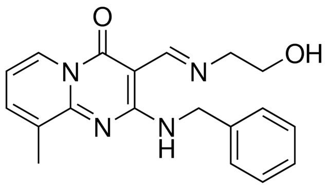 2-BENZYLAMINO-3-((2-HO-ETHYLIMINO)-METHYL)-9-METHYL-PYRIDO(1,2-A)PYRIMIDIN-4-ONE