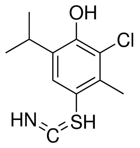 2-CHLORO-4-(IMINOMETHYLENE-SULFANYL)-6-ISOPROPYL-3-METHYL-PHENOL