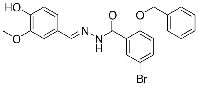 2-(BENZYLOXY)-5-BROMO-N'-(4-HYDROXY-3-METHOXYBENZYLIDENE)BENZOHYDRAZIDE