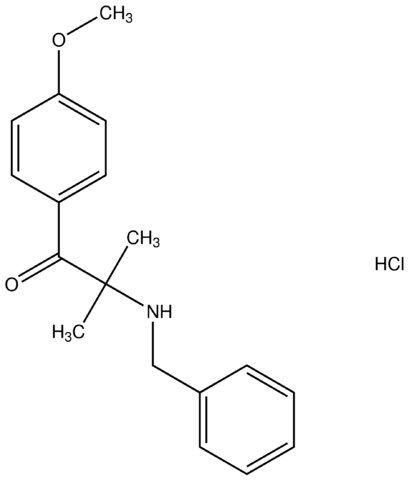 2-(benzylamino)-1-(4-methoxyphenyl)-2-methyl-1-propanone hydrochloride