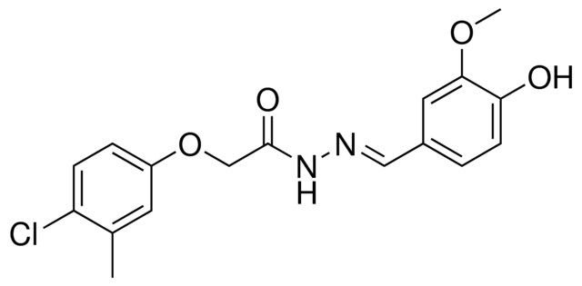 2-(4-CL-3-ME-PHENOXY)-ACETIC ACID (4-HYDROXY-3-METHOXY-BENZYLIDENE)-HYDRAZIDE