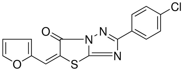 2-(4-CL-PHENYL)-5-(2-FURYLMETHYLENE)(1,3)THIAZOLO(3,2-B)(1,2,4)TRIAZOL-6(5H)-ONE