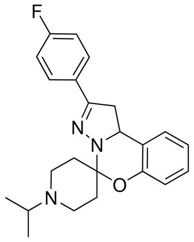 2-(4-FLUOROPHENYL)-1'-ISOPROPYL-1,10B-DIHYDROSPIRO[BENZO[E]PYRAZOLO[1,5-C][1,3]OXAZINE-5,4'-PIPERIDINE]