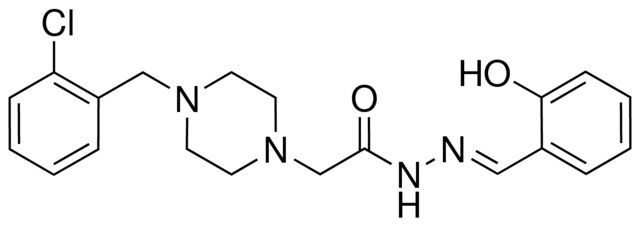 2-(4-(2-CHLOROBENZYL)-1-PIPERAZINYL)-N'-(2-HYDROXYBENZYLIDENE)ACETOHYDRAZIDE