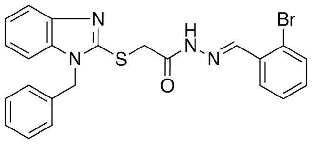 2-(1-BZL-1H-BENZOIMIDAZOL-2-YLSULFANYL)-ACETIC ACID (2-BR-BENZYLIDENE)-HYDRAZIDE