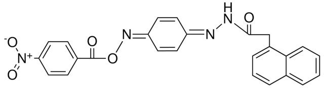 2-(1-NAPHTHYL)-N'-(4-{[(4-NITROBENZOYL)OXY]IMINO}-2,5-CYCLOHEXADIEN-1-YLIDENE)ACETOHYDRAZIDE