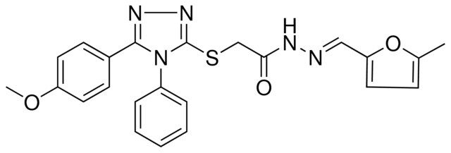 2-{[5-(4-METHOXYPHENYL)-4-PHENYL-4H-1,2,4-TRIAZOL-3-YL]SULFANYL}-N'-[(E)-(5-METHYL-2-FURYL)METHYLIDENE]ACETOHYDRAZIDE