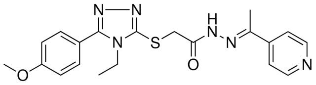 2-{[4-ETHYL-5-(4-METHOXYPHENYL)-4H-1,2,4-TRIAZOL-3-YL]SULFANYL}-N'-[(E)-1-(4-PYRIDINYL)ETHYLIDENE]ACETOHYDRAZIDE