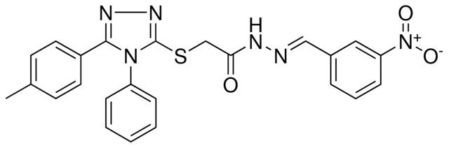 2-{[5-(4-METHYLPHENYL)-4-PHENYL-4H-1,2,4-TRIAZOL-3-YL]SULFANYL}-N'-[(E)-(3-NITROPHENYL)METHYLIDENE]ACETOHYDRAZIDE