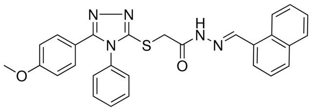 2-{[5-(4-METHOXYPHENYL)-4-PHENYL-4H-1,2,4-TRIAZOL-3-YL]SULFANYL}-N'-[(E)-1-NAPHTHYLMETHYLIDENE]ACETOHYDRAZIDE