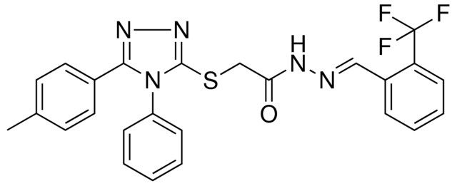 2-{[5-(4-METHYLPHENYL)-4-PHENYL-4H-1,2,4-TRIAZOL-3-YL]SULFANYL}-N'-{(E)-[2-(TRIFLUOROMETHYL)PHENYL]METHYLIDENE}ACETOHYDRAZIDE