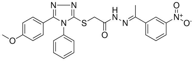 2-{[5-(4-METHOXYPHENYL)-4-PHENYL-4H-1,2,4-TRIAZOL-3-YL]SULFANYL}-N'-[(E)-1-(3-NITROPHENYL)ETHYLIDENE]ACETOHYDRAZIDE