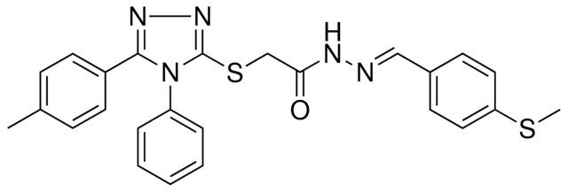 2-{[5-(4-METHYLPHENYL)-4-PHENYL-4H-1,2,4-TRIAZOL-3-YL]SULFANYL}-N'-{(E)-[4-(METHYLSULFANYL)PHENYL]METHYLIDENE}ACETOHYDRAZIDE