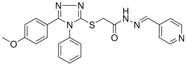 2-{[5-(4-METHOXYPHENYL)-4-PHENYL-4H-1,2,4-TRIAZOL-3-YL]SULFANYL}-N'-[(E)-4-PYRIDINYLMETHYLIDENE]ACETOHYDRAZIDE