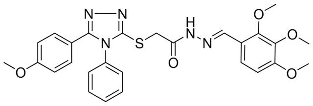 2-{[5-(4-METHOXYPHENYL)-4-PHENYL-4H-1,2,4-TRIAZOL-3-YL]SULFANYL}-N'-[(E)-(2,3,4-TRIMETHOXYPHENYL)METHYLIDENE]ACETOHYDRAZIDE